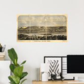 1866 Winona, MN Birds Eye Uitzicht Panoramic Map Poster (Thuiskantoor)