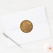 1867 gouden munt ronde sticker (Envelop)