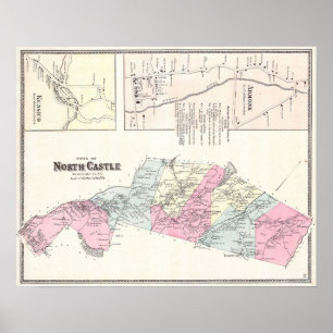 1867 Kaart. Armonk, Westchester County, New York Poster
