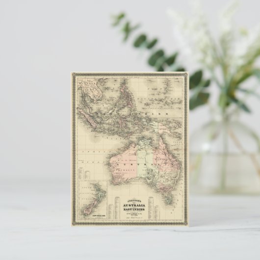 1867  kaart Australië en Oost-Indies (Staand voorkant)