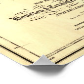 1867 Kaart van Houston & Texas Central Railroad Poster (Hoek)