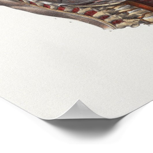 1867 Lungs  anatomie op de borst Poster (Hoek)