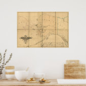 1867 Map Russian America Alaska Territory Poster (Keuken)