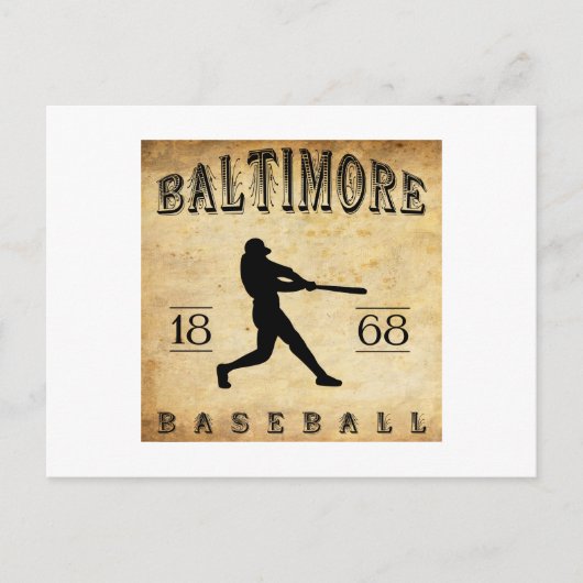 1868 Baltimore Maryland Baseball Briefkaart (Voorkant)