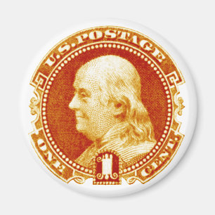 1869 Benjamin Franklin Stamp Magneet