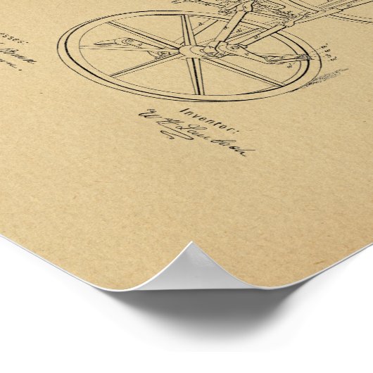 1869  fietsvelocipede-patentkunst poster (Hoek)