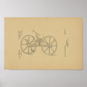 1869  fietsvelocipede-patentkunst poster (Voorkant)