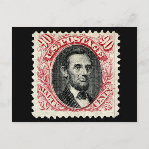 1869 Postzegel 90¢ Lincoln Briefkaart