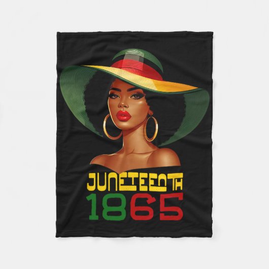 186 Juneteenth Vrouwen vieren Black Freedom Day Fleece Deken (Voorkant)