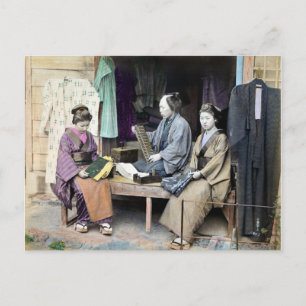 1870 de Handelaar van de stof van Japan Briefkaart