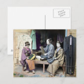 1870 Fabric Dealer van Japan Briefkaart (Voorkant / Achterkant)