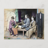 1870 Fabric Dealer van Japan Briefkaart (Voorkant)