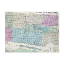 1870 Kaart New York City Central Park
