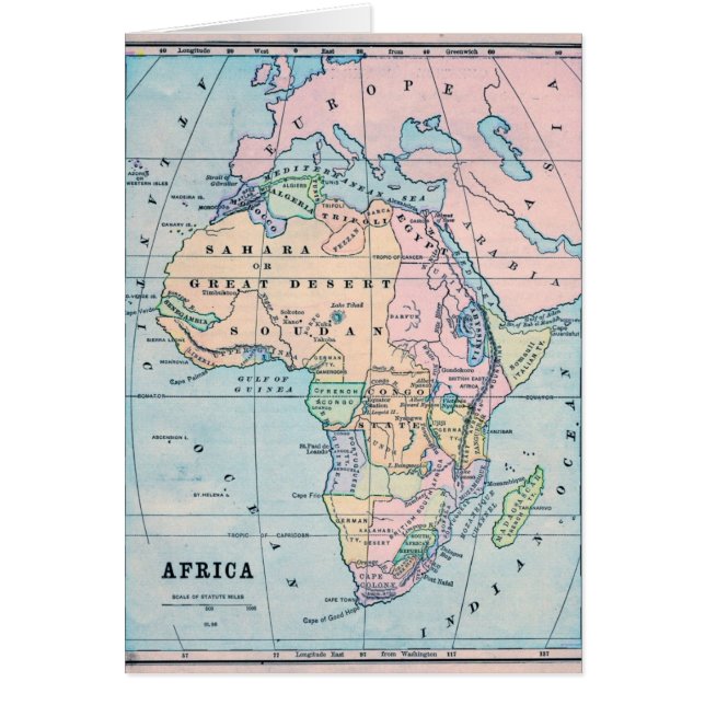1870  kaart van Afrika (Voorkant)