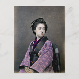 1870 Mooie Japanse vrouw Briefkaart