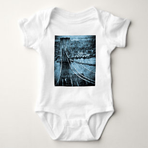 1870s Bouw van Brooklyn Bridge New York Romper