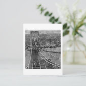 1870s New York City Brooklyn Bridge Construction Briefkaart (Staand voorkant)