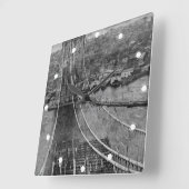 1870s New York City Brooklyn Bridge Construction Vierkante Klok (Hoek)