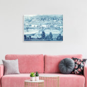 1871 Birds Eye Uitzicht Carpentersville Illinois Canvas Afdruk (Insitu (Woonkamer))