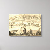 1871 Birds Eye Uitzicht Carpentersville Illinois Canvas Afdruk (Voorkant)