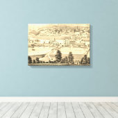 1871 Birds Eye Uitzicht Carpentersville Illinois Canvas Afdruk (Insitu (Houten vloer))