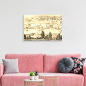 1871 Birds Eye Uitzicht Carpentersville Illinois Canvas Afdruk (Insitu (Woonkamer))