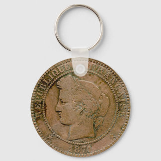 1871 French 10 Centime Sleutelhanger