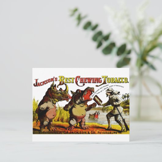 1871  kauwtabak briefkaart (Staand voorkant)