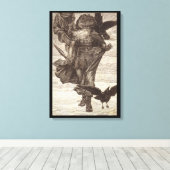 1871 Odin, Noordse God van Wisdom Canvas Afdruk (Insitu (Houten vloer))