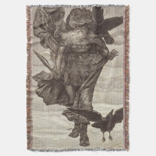 1871 Odin, Noordse God van Wisdom Deken (Voorkant Verticaal)