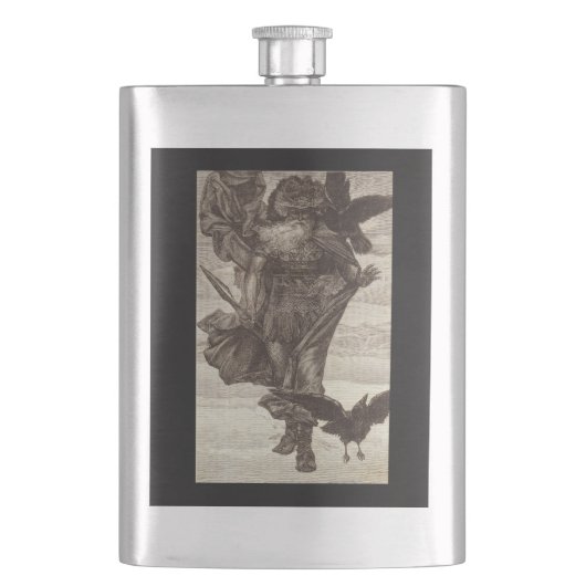 1871 Odin, Noordse God van Wisdom Heupfles (Voorkant)