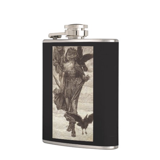 1871 Odin, Noordse God van Wisdom Heupfles (Links)