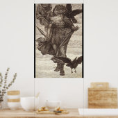 1871 Odin, Noordse God van Wisdom Poster (Keuken)
