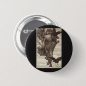 1871 Odin, Noordse God van Wisdom Ronde Button 5,7 Cm (Voorkant /achterkant)