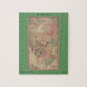 1872 Brooklyn Map - New York City, Queens Legpuzzel