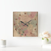  1872 Brooklyn Map - New York City, Queens Vierkante Klok (Huis)