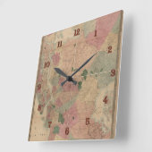  1872 Brooklyn Map - New York City, Queens Vierkante Klok (Hoek)