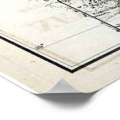 1872 Kaart van New Jersey Poster (Hoek)