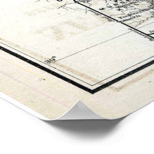 1872 Kaart van New Jersey Poster (Hoek)