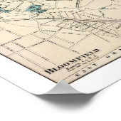 1872 REPRO  Map Bloomfield NJ Poster (Hoek)