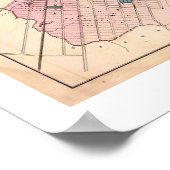 1872 REPRO  Map New Brunswick, Princeton NJ Poster (Hoek)