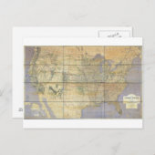 1873 Kaart van de Verenigde Staten van Amerika (Voorkant / Achterkant)