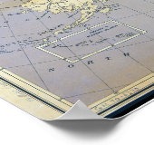 1873 Kaart van de Verenigde Staten van Amerika Poster (Hoek)