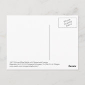 1873 wijnfles met druiven en bladeren briefkaart (Achterkant)