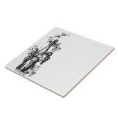 1873  wijnfles met druiven en bladeren tegeltje (Zijkant)