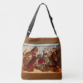 1874 De koningin van de leeuw Crossbody Tas (Achterkant)