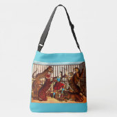 1874 De koningin van de leeuw Crossbody Tas (Achterkant)