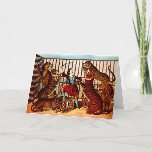 1874 De koningin van de leeuw Kaart (Voorkant)