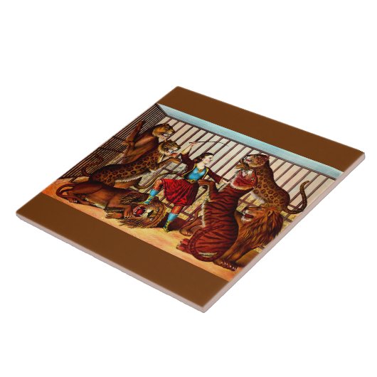 1874 De koningin van de leeuw Tegeltje (Zijkant)