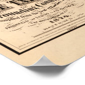 1874 Kaart van het meer van Tahoe Area California Poster (Hoek)